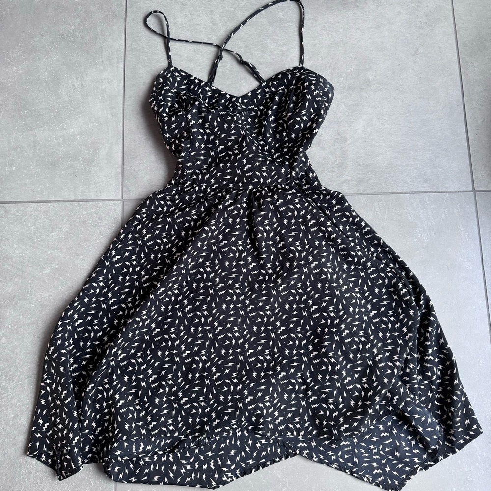 Lightening Bolt Print Dress